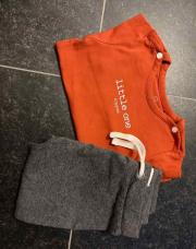 Ensemble noppies orange/gris 