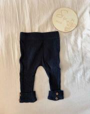 Legging bleu marine avec boutons au fond - 6 mois Kiabi 
