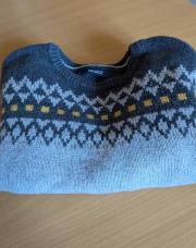 Pull laine plaisir 5 ans gris noir