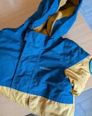 Veste quechua 3-4ans jaune bleu foncé 
