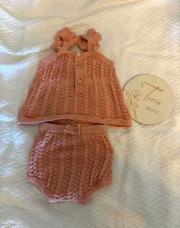 Ensemble tricot orange Kiabi 3 mois 