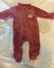 Pyjama rose Bubl à tirette avec fleur 3 mois 