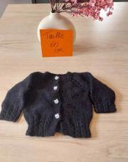 Fait main - gilet noir 60 cm 