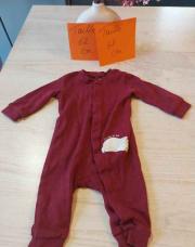 LUPILU - pyjama sans pied bordeaux 62/68 cm