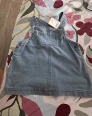 Robe salopette en jeans neuve 86cm 