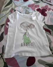 T shirt blanc fillette 2.3 ans 