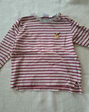 T-shirt manches longues zara rayé rouge 12 18 mois