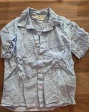 Chemise manches courtes bleue lignée h&m 3 ans 