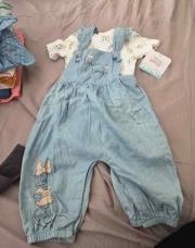 Ensemble salopette minnie