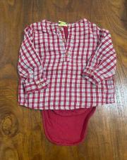 Chemise body neuf quasi rouge 9 mois 