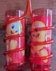 Gobelets plastique Titi avec paille 