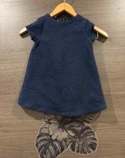 Robe okaidi avec petites manches bleu marine taille 3 ans 