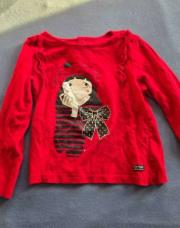 T-shirt rouge Terre de marins 4 ans