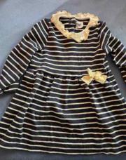 Robe marinière marine et doré Petit Bateau 36 mois
