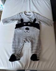 Pyjama tête de nounours rayer blanc et noir T 1M