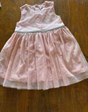 Robe neuve TEX paillette rose 2 ans 