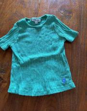 T shirt vert fleur bleue 3 ans 