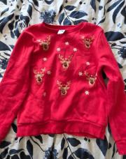 Sweat rouge Noël C&A 9 ans
