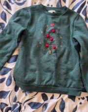 Sweat vert Noël Vertbaudet 8 ans