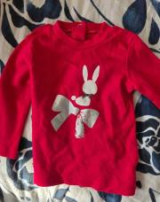 T-shirt fuchsia lapin Orchestra 9 mois