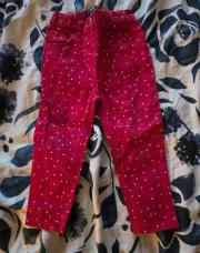 Jeans rouge à pois Primark 24 mois