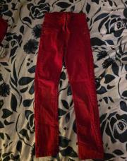 Jeans rouge TAO 7 ans