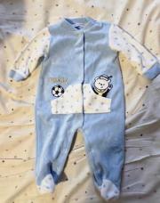 Pyjama 1 pièce bleu goal 3 mois