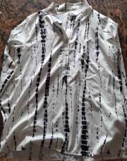 Chemisier blanc motif noir L
