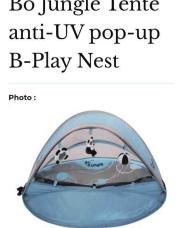Tente anti UV  de plahe bébé
