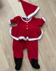 Pyjama Noël 80cm et bonnet 