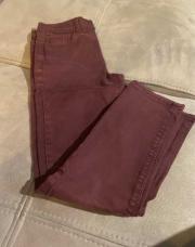 Pantalon slim bordeau 