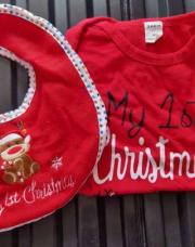 Pyjama et bavoir noel shein 80cm