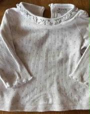 Blouse blanche Kiabi 6 mois point dorée