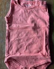 Body orange 6 mois courte manche