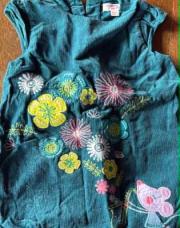 robe 6 mois vert avec fleurs