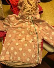 Veste rose petit pois blanc 2ans