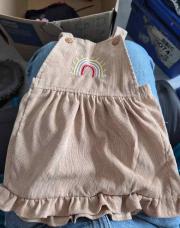 Robe velours beige