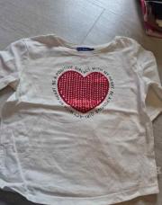 Pull blanc coeur
