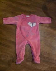 Pyjama noukies 1 mois rose coeur