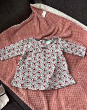 Robe fleur avec point fushia 6m