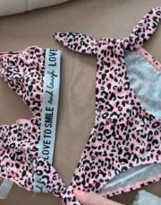 Bikini léopard rose 