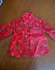 Chemise noel rouge 9mois 