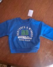 Pull bleu neuf 6-9mois