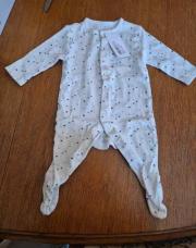 Pyjama pois bleu 3-6mois