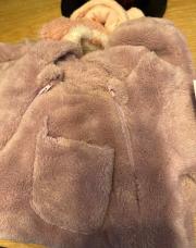 Combi polaire mauve 6/9mois
