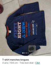 Tshirt fifty eight c&a 4 ans