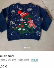 Pull Noël kiabi 3 ans