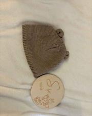 Bonnet brun ourson 9/12 mois 