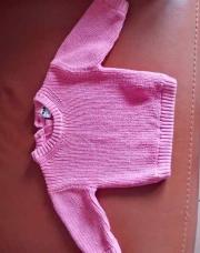 Pull tricot rose tape à l œil 9 mois 