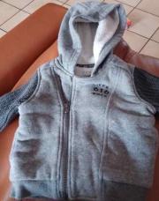 Gillet capuche gris clair IKKS 